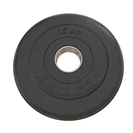 Тренировочный блин 51 мм Антат черный 15 кг