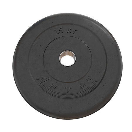Тренировочный диск 15 кг 26 мм Antat черный