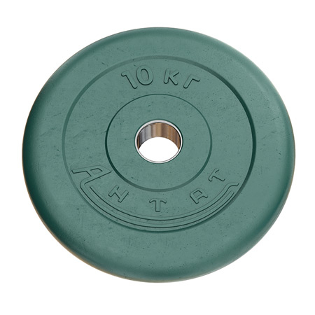 Тренировочный диск Antat 10 кг зеленый